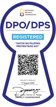 National Privacy Commission DPO and DPS registration badge